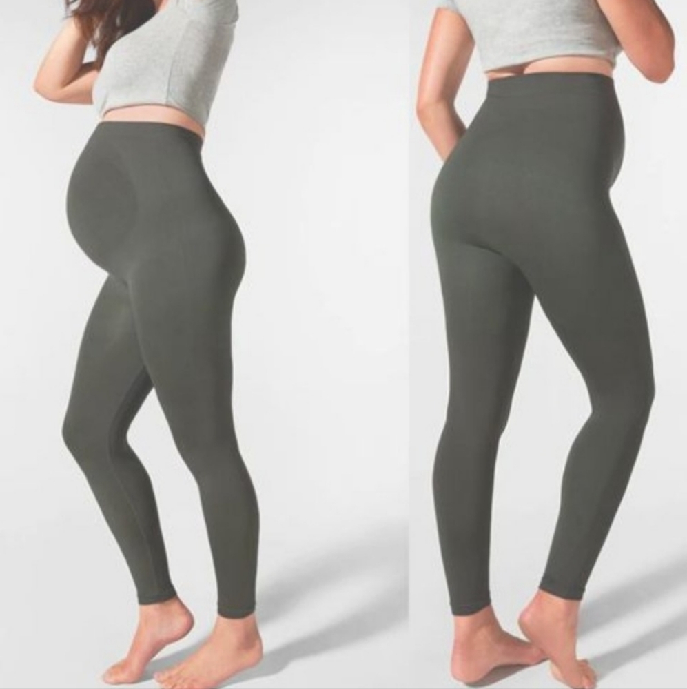 Blanqi Everyday Maternity Pregnancy Belly Support Green Size L Leggings
